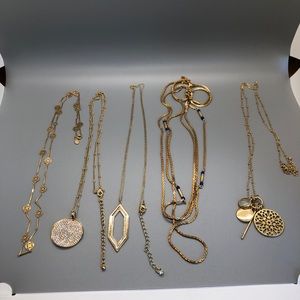 Lot of goldtone metallic necklaces